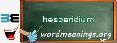 WordMeaning blackboard for hesperidium